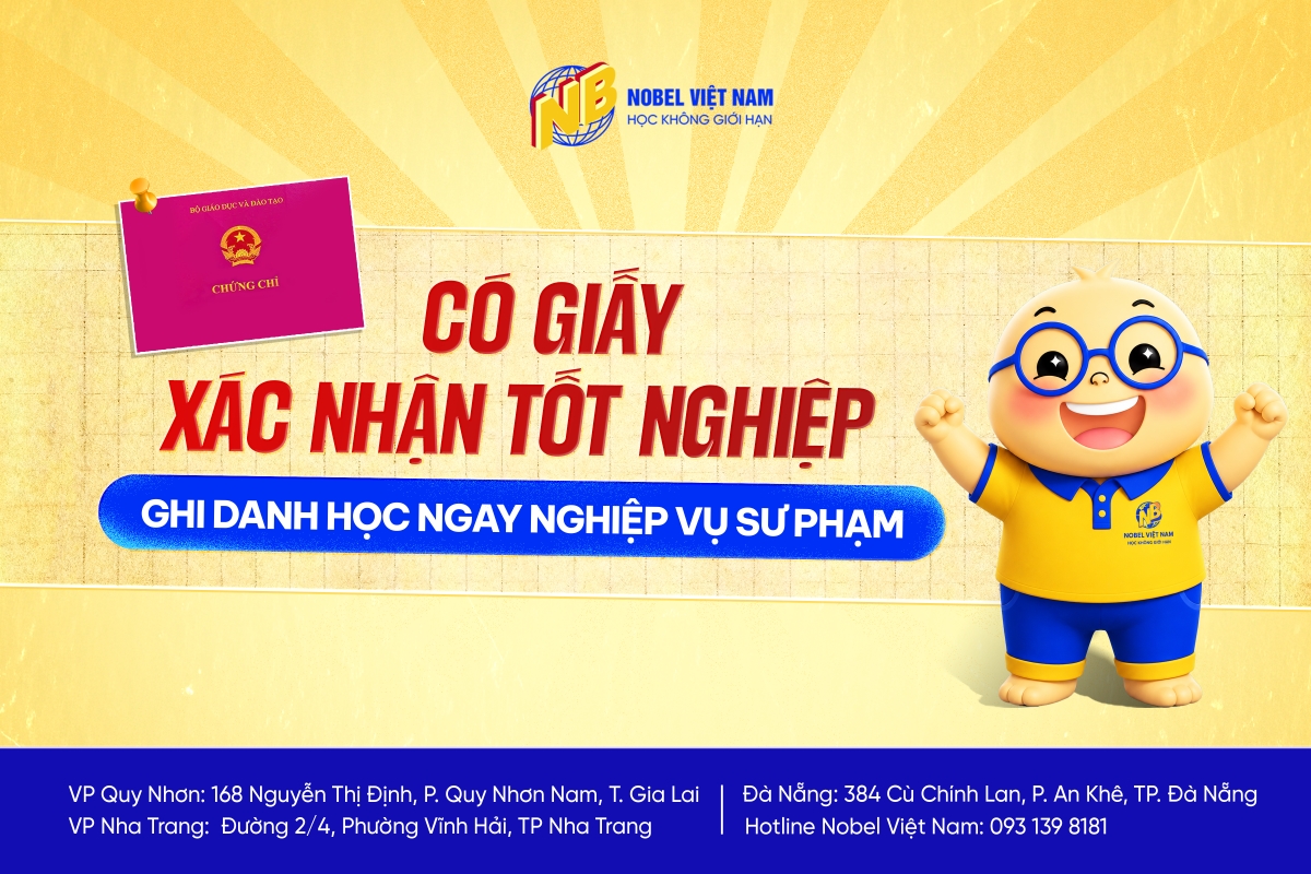 CÓ GIẤY XÁC NHẬN TỐT NGHIỆP TẠM THỜI GHI DANH HỌC NGHIỆP VỤ SƯ PHẠM 